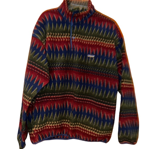 Patagonia Other - Vintage Patagonia Men’s Medium Aztec Synchilla Fleece Pullover 90s Minnehaha L